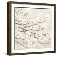 Dogwood Blossoms II Gray-James Wiens-Framed Art Print