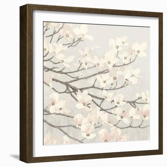 Dogwood Blossoms II Gray-James Wiens-Framed Art Print