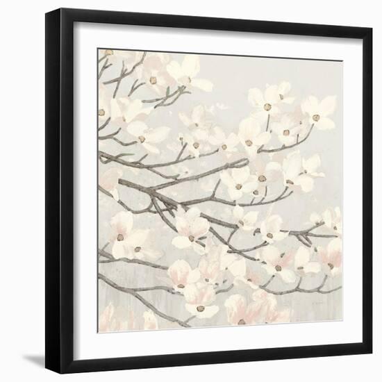 Dogwood Blossoms II Gray-James Wiens-Framed Art Print