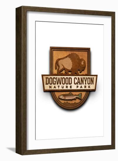 Dogwood Canyon Nature Park - Logo-Lantern Press-Framed Art Print