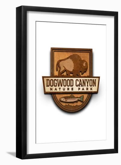 Dogwood Canyon Nature Park - Logo-Lantern Press-Framed Art Print