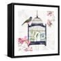 Dogwood Garden V Navy-Lisa Audit-Framed Stretched Canvas