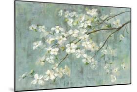 Dogwood in Spring on Blue-Danhui Nai-Mounted Art Print