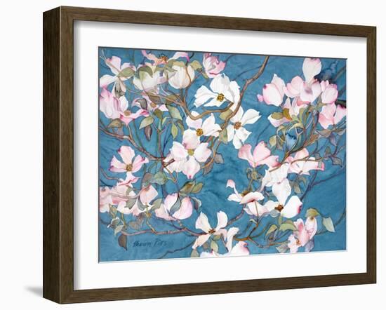 Dogwoods, Pink-Sharon Pitts-Framed Giclee Print