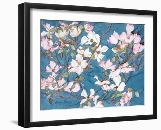 Dogwoods, Pink-Sharon Pitts-Framed Giclee Print