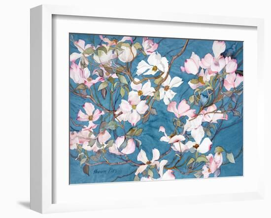 Dogwoods, Pink-Sharon Pitts-Framed Giclee Print