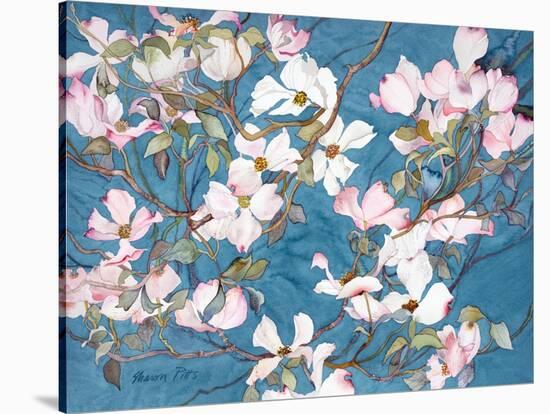 Dogwoods, Pink-Sharon Pitts-Stretched Canvas
