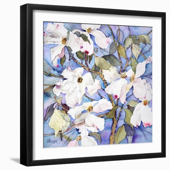 Dogwoods, White-Sharon Pitts-Framed Giclee Print