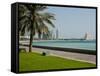 Doha Bay Waterfront, Doha, Qatar, Middle East-Charles Bowman-Framed Stretched Canvas