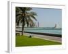 Doha Bay Waterfront, Doha, Qatar, Middle East-Charles Bowman-Framed Photographic Print