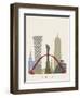 Doha Skyline Poster-paulrommer-Framed Art Print