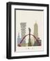 Doha Skyline Poster-paulrommer-Framed Art Print