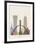 Doha Skyline Poster-paulrommer-Framed Art Print