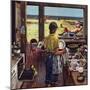 "Doing Dishes at the Beach", July 19, 1952-Stevan Dohanos-Mounted Premium Giclee Print
