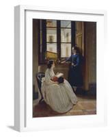 Doing Homework, 1866-Bernardino Pasta-Framed Giclee Print