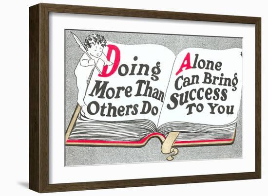 Doing More Than Others Do-null-Framed Art Print