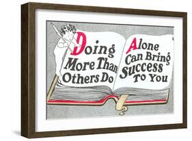 Doing More Than Others Do-null-Framed Art Print