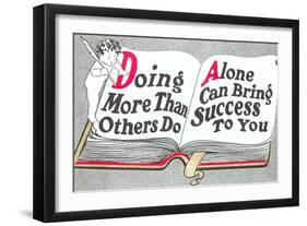 Doing More Than Others Do-null-Framed Art Print