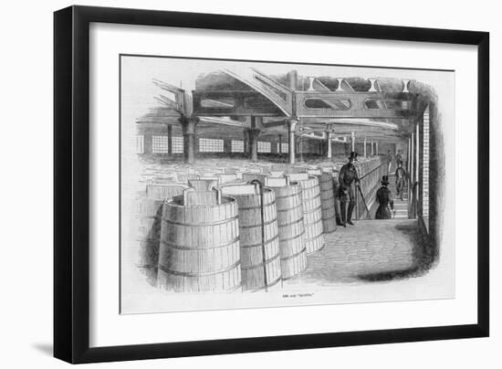 Doing the Ale Rounds at Barclay and Perkins Brewery-null-Framed Art Print