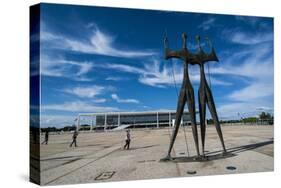 Dois Candangos (The Warriors), Monument of Builders of Brasilia, Brazil, South America-Michael Runkel-Stretched Canvas