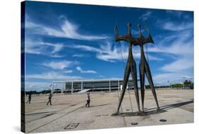 Dois Candangos (The Warriors), Monument of Builders of Brasilia, Brazil, South America-Michael Runkel-Stretched Canvas