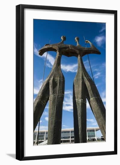 Dois Candangos (The Warriors), Monument of Builders of Brasilia, Brazil, South America-Michael Runkel-Framed Photographic Print