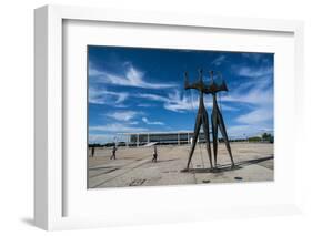 Dois Candangos (The Warriors), Monument of Builders of Brasilia, Brazil, South America-Michael Runkel-Framed Photographic Print