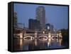 Dojima River at Night, Osaka, Japan-Richardson Rolf-Framed Stretched Canvas