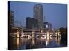 Dojima River at Night, Osaka, Japan-Richardson Rolf-Stretched Canvas