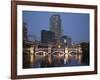 Dojima River at Night, Osaka, Japan-Richardson Rolf-Framed Photographic Print