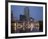 Dojima River at Night, Osaka, Japan-Richardson Rolf-Framed Photographic Print