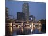 Dojima River at Night, Osaka, Japan-Richardson Rolf-Mounted Photographic Print