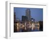 Dojima River at Night, Osaka, Japan-Richardson Rolf-Framed Photographic Print