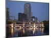 Dojima River at Night, Osaka, Japan-Richardson Rolf-Mounted Photographic Print