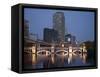 Dojima River at Night, Osaka, Japan-Richardson Rolf-Framed Stretched Canvas