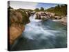 Dolan Falls Preserve, Texas:  Horizontal Landscape of the Dolan Falls During Sunset.-Ian Shive-Stretched Canvas