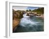 Dolan Falls Preserve, Texas:  Horizontal Landscape of the Dolan Falls During Sunset.-Ian Shive-Framed Premium Photographic Print