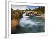 Dolan Falls Preserve, Texas:  Horizontal Landscape of the Dolan Falls During Sunset.-Ian Shive-Framed Photographic Print