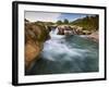 Dolan Falls Preserve, Texas:  Horizontal Landscape of the Dolan Falls During Sunset.-Ian Shive-Framed Photographic Print