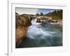 Dolan Falls Preserve, Texas:  Horizontal Landscape of the Dolan Falls During Sunset.-Ian Shive-Framed Photographic Print