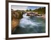 Dolan Falls Preserve, Texas:  Horizontal Landscape of the Dolan Falls During Sunset.-Ian Shive-Framed Photographic Print