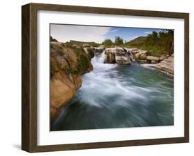 Dolan Falls Preserve, Texas:  Horizontal Landscape of the Dolan Falls During Sunset.-Ian Shive-Framed Photographic Print