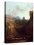 Dolbadern Castle, North Wales-J. M. W. Turner-Stretched Canvas