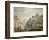 Dolbardarn Castle and Llanberris Lake, 1764 (W/C on Paper)-Paul Sandby-Framed Giclee Print