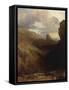 Dolbardern Castle-J. M. W. Turner-Framed Stretched Canvas