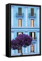 Dolce Vita Rome Collection - Blue Building Facade II-Philippe Hugonnard-Framed Stretched Canvas