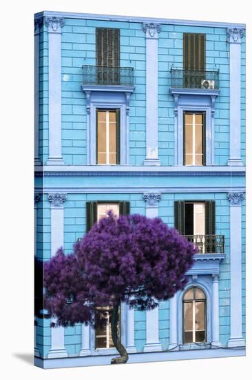 Dolce Vita Rome Collection - Blue Building Facade II-Philippe Hugonnard-Stretched Canvas