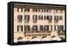 Dolce Vita Rome Collection - Building Facade Orange-Philippe Hugonnard-Framed Stretched Canvas