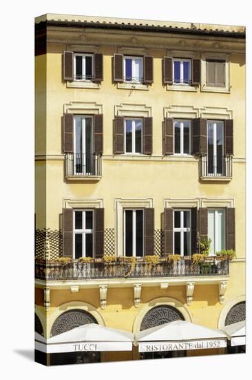 Dolce Vita Rome Collection - Building Facade Yellow II-Philippe Hugonnard-Stretched Canvas