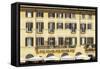 Dolce Vita Rome Collection - Building Facade Yellow-Philippe Hugonnard-Framed Stretched Canvas